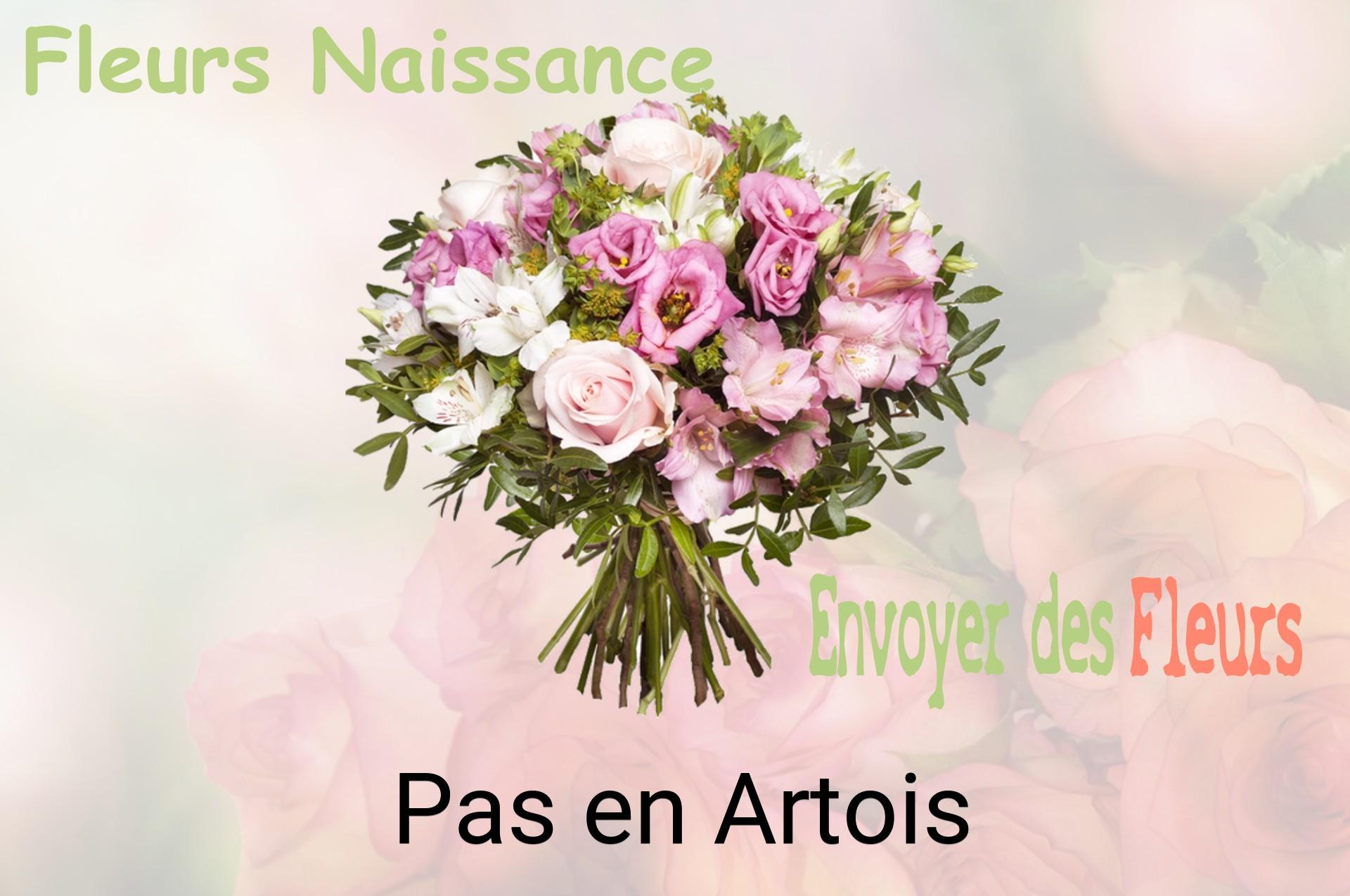 Bouquet de fleurs de naissance livré à Pas-en-Artois