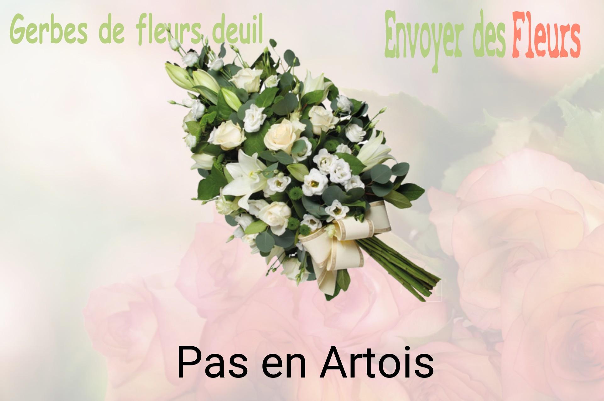 Gerbe de fleurs de deuil livrée à Pas-en-Artois
